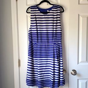 Collective Concepts Blue White Stripe Dress
